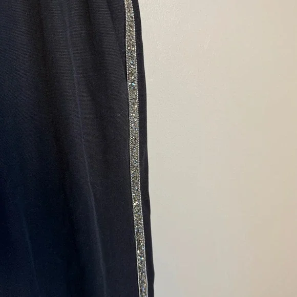 ZARA Black Jogger Pants Embellished Side Stripe Drawstring‎ Waist Tencel Size S - Picture 5 of 16